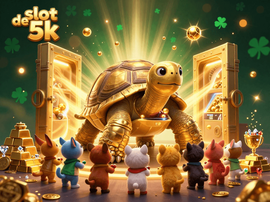 Experience the excitement of slot deposit 5k with vibrant 3D casino characters and golden treasures galore.